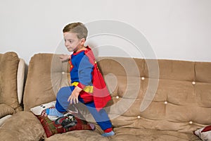 Superhero boy. Superman costume child