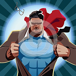 Superhero businessman