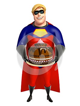 Superhero with Cake