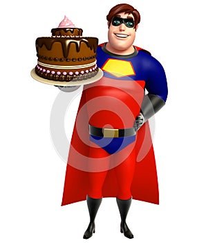 Superhero with Cake