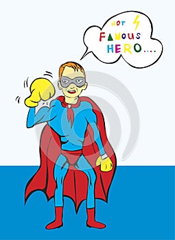Superhero cartoon