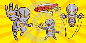 Superhero character Superheroes Set Vector illustration design