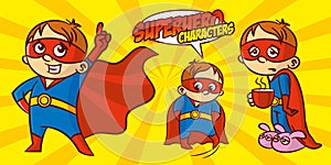 Superhero character Superheroes Set Vector illustration design