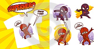 Superhero character Superheroes Set Vector illustration design