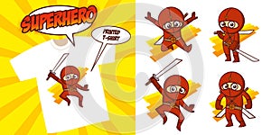 Superhero character Superheroes Set Vector illustration design