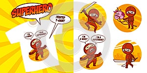 Superhero character Superheroes Set Vector illustration design