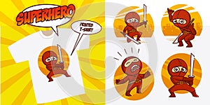 Superhero character Superheroes Set Vector illustration design