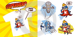 Superhero character Superheroes Set Vector illustration design