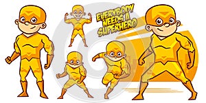 Superhero character Superheroes Set Vector illustration design