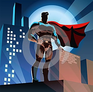 Superhero in City