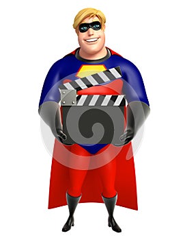 Superhero with Clapper board