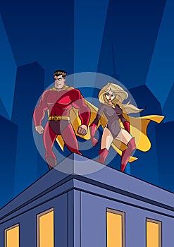 Superhero Couple Roof Watch