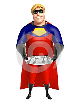 Superhero with Dinner plate