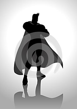 Superhero in gallant pose