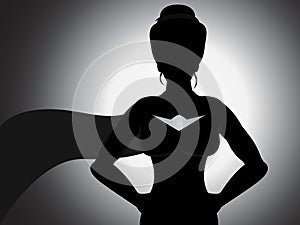 Superhero Girl Silhouette