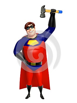 Superhero with Hammer