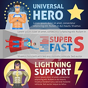 Superhero Horizontal Banners