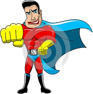 Superhero Karate Move Fist Isolated