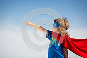 Superhero kid photo