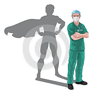 Superhero Nurse Doctor Shadow Super Hero