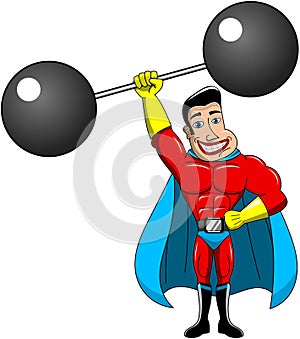 Superhero One Armed Weightlifter Power Isolated