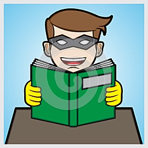 Superhero Reading A Book