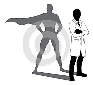 Superhero Scientist Super Hero Shadow Silhouette