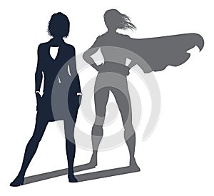 Superhero Shadow Businesswoman