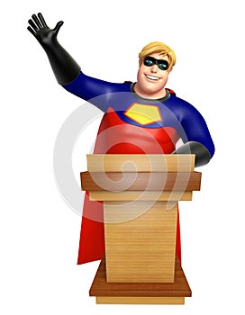 Superhero with Speech table