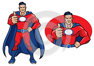 Superhero thumb up