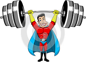 Superhero Weightlifter Power Isolated