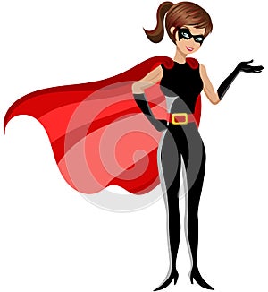 Superhero Woman Presenting