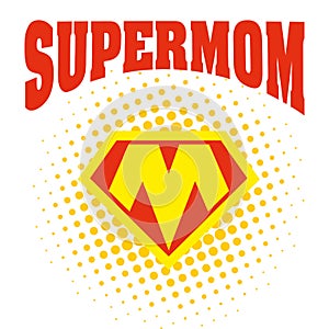 Superhero Woman Supermom Cartoon character Vector illustration