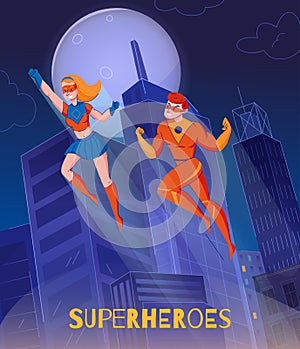 Superheroes Background Poster