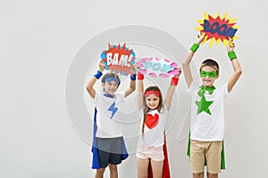 Superheroes Kids Costume Bubble Comic Concept
