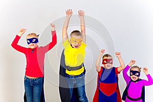 Superheroes kids friends