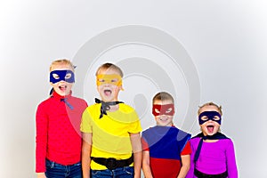 Superheroes kids friends