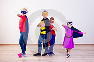 Superheroes kids friends