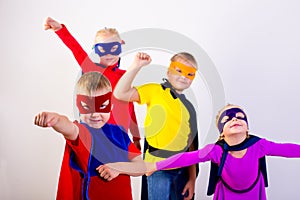 Superheroes kids friends