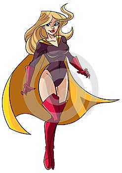 Superheroine Flying 5 Illustration photo