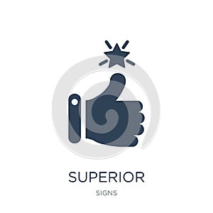 superior icon in trendy design style. superior icon isolated on white background. superior vector icon simple and modern flat