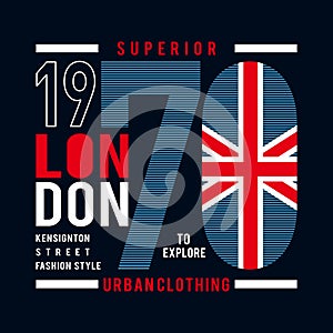 Superior london typography design for t shirt