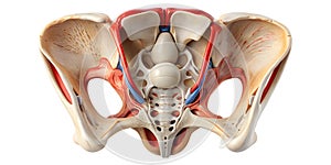Superior perspective of femoral head inside acetabulum x-ray photo