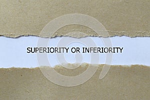 superiority or inferiority on white paper