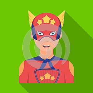 Superman single icon in flat style. Superman vector symbol stock illustration web.