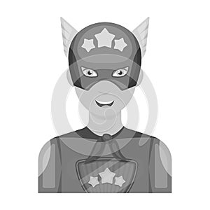 Superman single icon in monochrome style. Superman vector symbol stock illustration web.