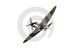 Supermarine Spitfire isolated on white background