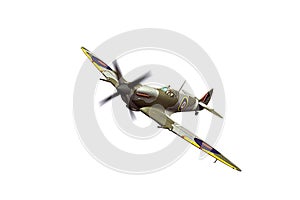 Supermarine Spitfire isolated on white background