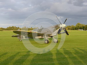 Supermarine Spitfire with the sun on it