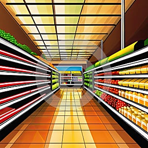A supermarket aisle